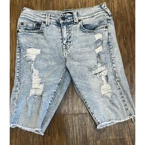 True Religion Ricky Deniem Shorts Relaxed Straight Men’s Cutoff Jeans Size 32